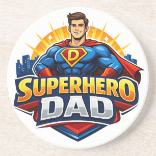 Dessous De Verre En Grès Papa Super-héros