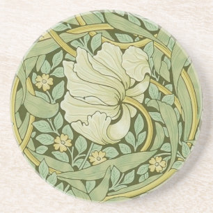 Dessous De Verre En Grès Papier peint floral bleu Pimpernel de William Morr