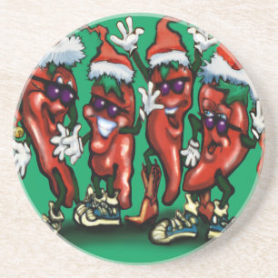 Dessous De Verre En Grès Papiers de Noël