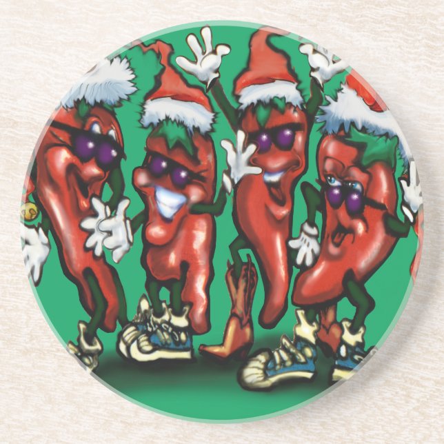 Dessous De Verre En Grès Papiers de Noël (Devant)