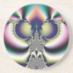 Dessous De Verre En Grès Papillon arc-en-ciel