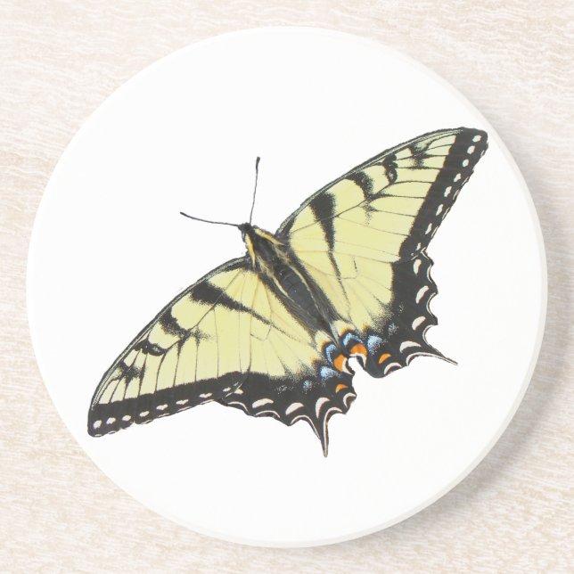 Dessous De Verre En Grès Papillon de queue de tigre (Devant)