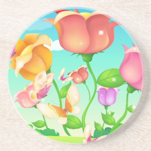 Dessous De Verre En Grès Papillon du jardin de Tulip