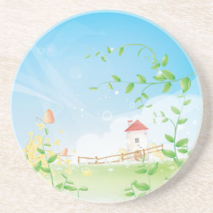 Dessous De Verre En Grès Papillon du pays