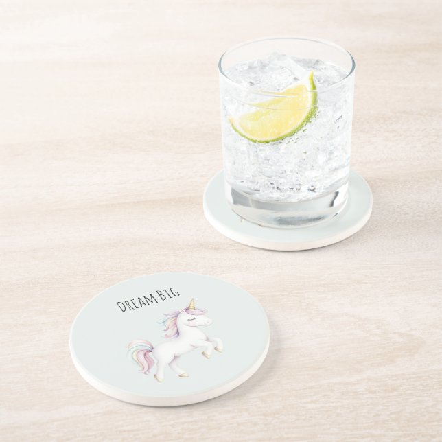 Dessous De Verre En Grès Papillon Rêve Bleu Violet (Côté)