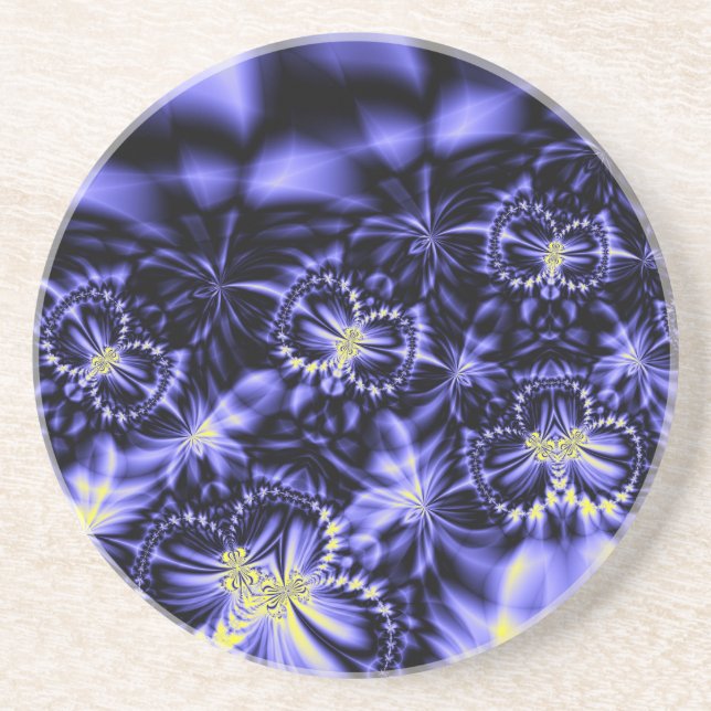 Dessous De Verre En Grès Papillons bleus (Devant)