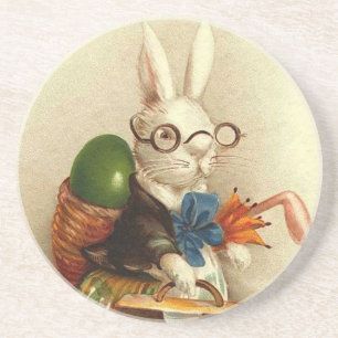 Dessous De Verre En Grès Pâques Animaux Mignons Vintage