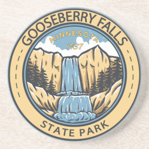 Dessous De Verre En Grès Parc d'état de Gooseberry Falls Minnesota Badge