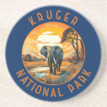 Dessous De Verre En Grès Parc national de Kruger Afrique du Sud Elephant Re<br><div class="desc">Conception d'oeuvres vectorielles Kruger. Le parc national Kruger,  situé dans le nord-est de l'Afrique du Sud,  est l'une des plus grandes réserves de gibier d'Afrique. Sa forte densité d'animaux sauvages comprend les Big 5 : lions,  léopards,  rhinocéros,  éléphants et buffles.</div>