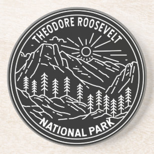 Dessous De Verre En Grès Parc national de Theodore Roosevelt Monoline