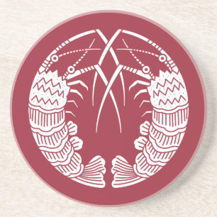 Dessous De Verre En Grès Parement des langoustes