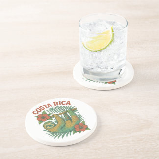 Dessous De Verre En Grès Paresseux Tropical Coloré du Costa Rica 
