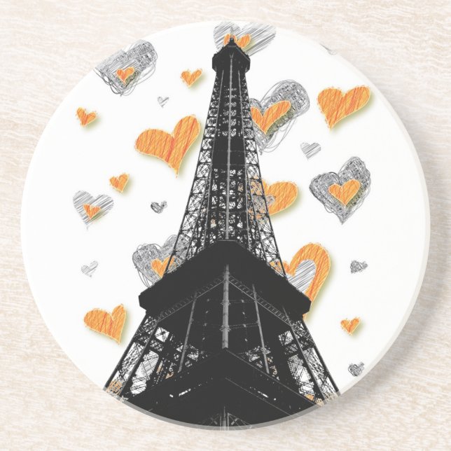 Dessous De Verre En Grès Paris Eiffel Tower Coaster (Devant)