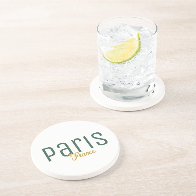 Dessous De Verre En Grès Paris, France Souvenir (Côté)