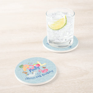 Dessous De Verre En Grès Partie du pool