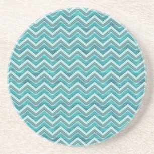 Dessous De Verre En Grès Parties scintillant d'eau Chevron Motif