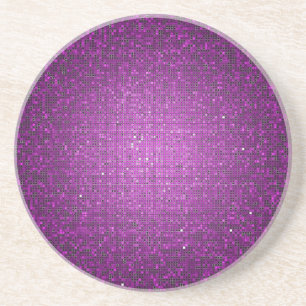 Dessous De Verre En Grès Parties scintillant violet Séquin Disco Glitz Dess