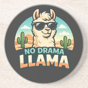 Dessous De Verre En Grès Pas de drame Lama - Critter Kingdom