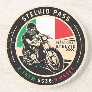 Dessous De Verre En Grès Pass Stelvio   Passo Dello Stelvio   Motorcycle