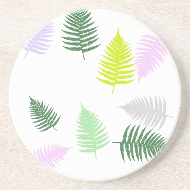 Dessous De Verre En Grès Pastel Colors Lucky Fern (Devant)