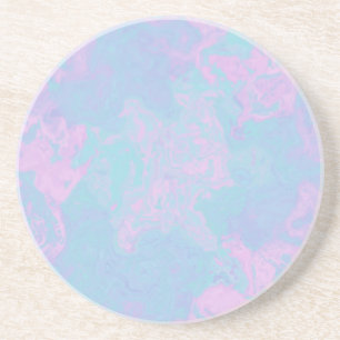 Dessous De Verre En Grès Pastel Marbré