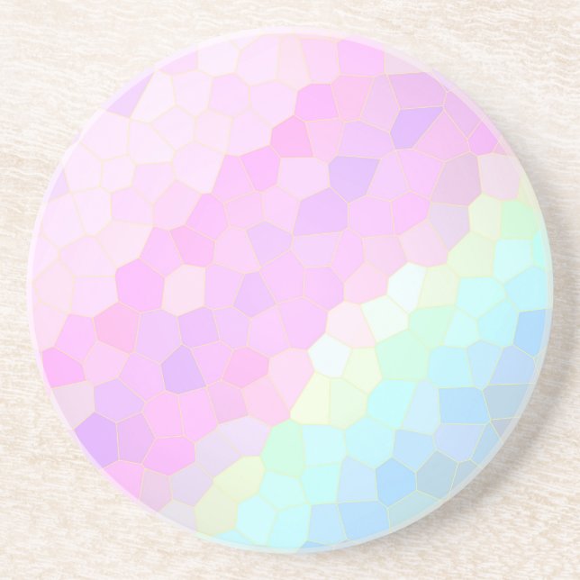 Dessous De Verre En Grès Pastel Mosaic (Devant)