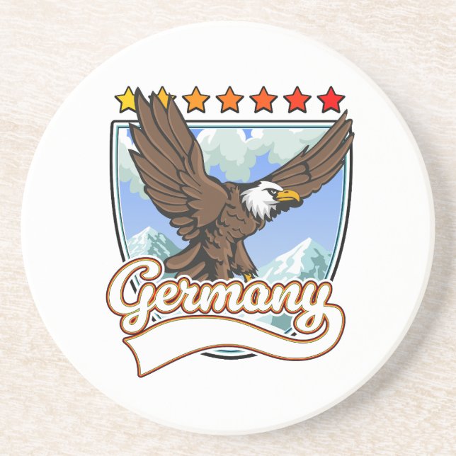 Dessous De Verre En Grès Patch de voyage en Allemagne (Devant)