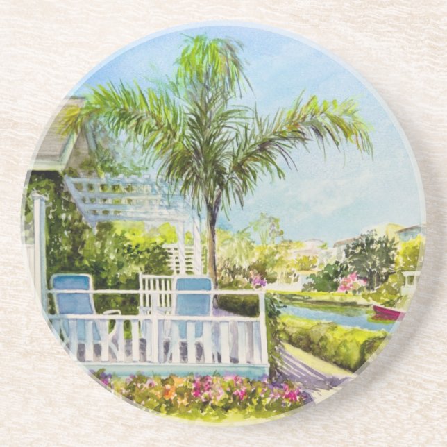 Dessous De Verre En Grès Patio de canal (Devant)