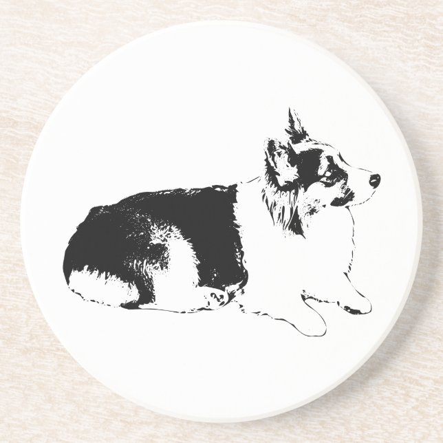 Dessous De Verre En Grès Pause de profil (Devant)