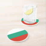 Dessous De Verre En Grès pavillon de la Bulgarie<br><div class="desc">Un cadeau idéal pour tous ceux qui sont patriotes de leur pays !</div>