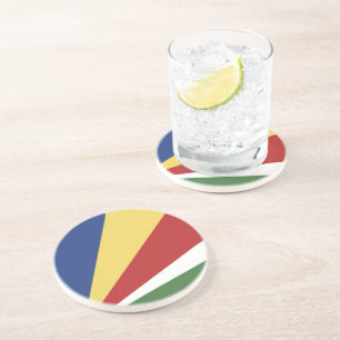 Dessous De Verre En Grès pavillon des Seychelles