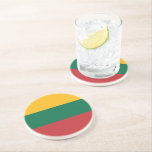 Dessous De Verre En Grès pavillon lituanien<br><div class="desc">Un cadeau idéal pour tous ceux qui sont patriotes de leur pays !</div>