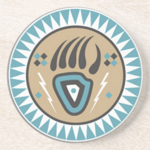 Dessous De Verre En Grès Paw d'ours amérindien