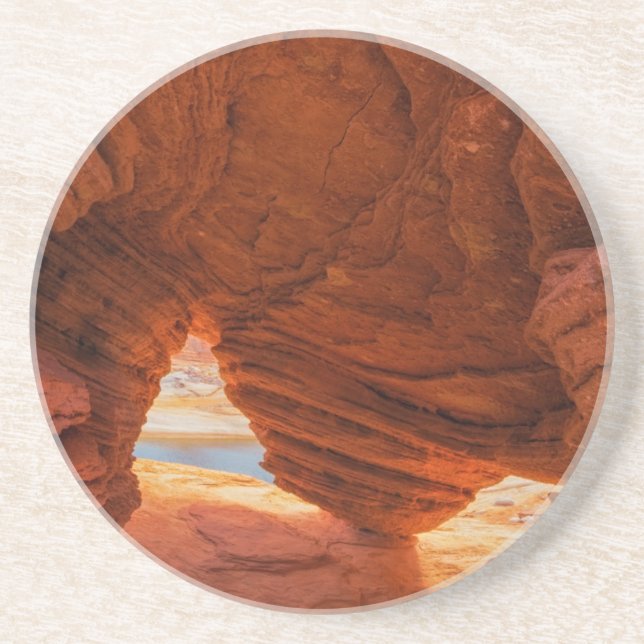Dessous De Verre En Grès Paysage de grotte de grès érodé (Devant)