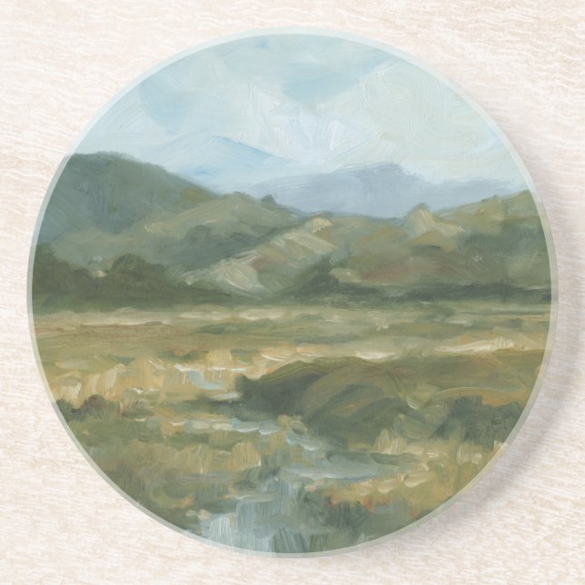 Dessous De Verre En Grès Paysage d'Impasto III (Devant)