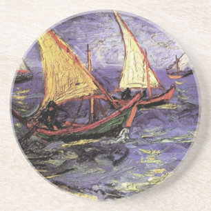 Dessous De Verre En Grès Paysage marin à Saintes Maries par Vincent van Gog