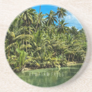 Dessous De Verre En Grès Paysage tropical, philippines, Kawasan falls Cas
