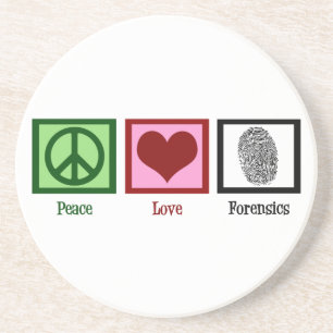 Dessous De Verre En Grès Peace Love Forensics