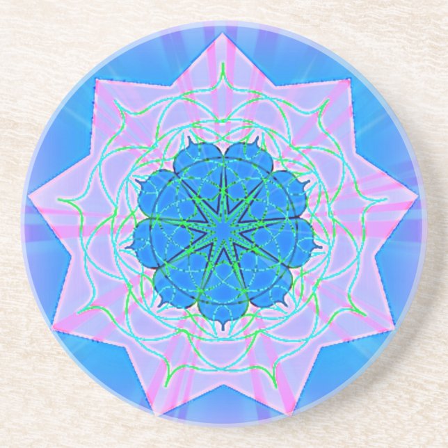 Dessous De Verre En Grès PeaceStar2 (Devant)