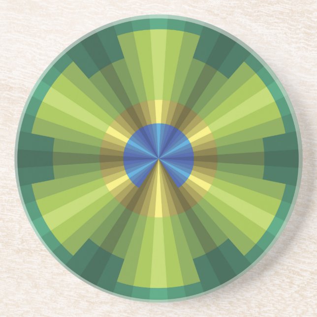 Dessous De Verre En Grès Peacock Illusion Coaster (Devant)