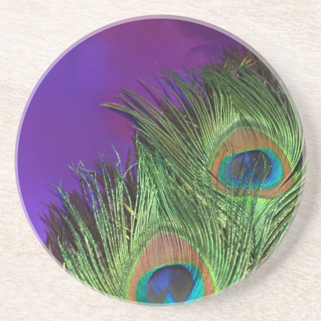 Dessous De Verre En Grès Peacock Purple Foil (Devant)