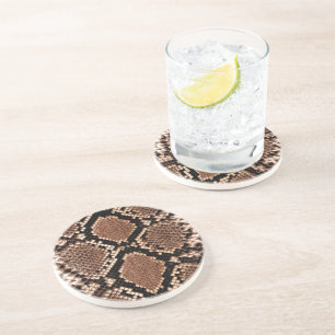 Dessous De Verre En Grès Peau de Crotale Diamondback Occidental