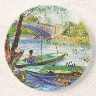 Dessous De Verre En Grès Pêche au printemps, Vincent van Gogh. Belle pêch
