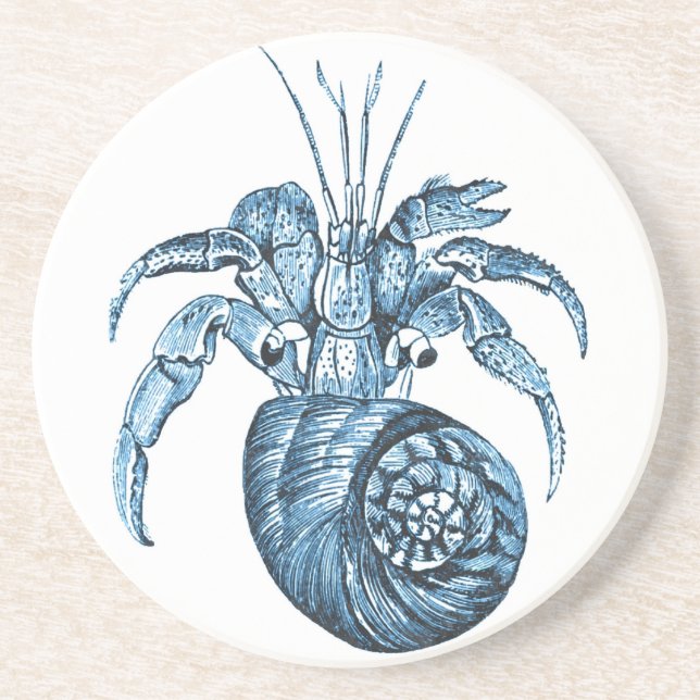 Dessous De Verre En Grès Pêchez les cadeaux nautiques côtiers de bleu de (Devant)