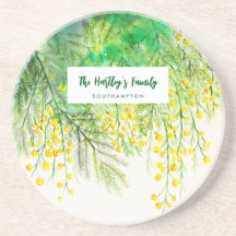 Peinture à l'aquarelle jaune de Mimosa