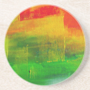 Dessous De Verre En Grès Peinture Abstraite