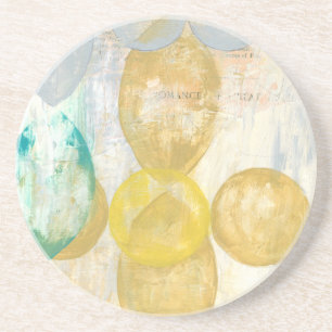 Dessous De Verre En Grès Peinture abstraite moderne sur le papier journal