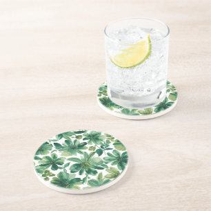 Dessous De Verre En Grès Peinture aquarelle botanique florale de jardin ver