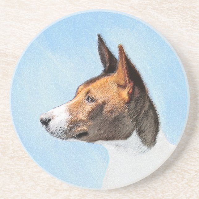 Dessous De Verre En Grès Peinture Basenji - Belle Art Original (Devant)
