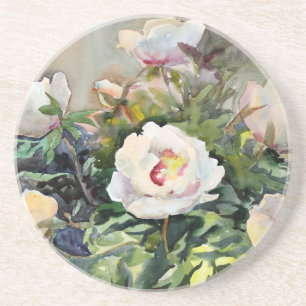 Dessous De Verre En Grès Peinture d'aquarelle des belles fleurs